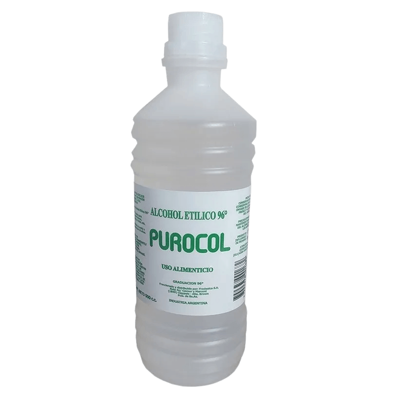 ALCOHOL FINO 96% X 500 CC.ALIMENTICIO PUROCOL