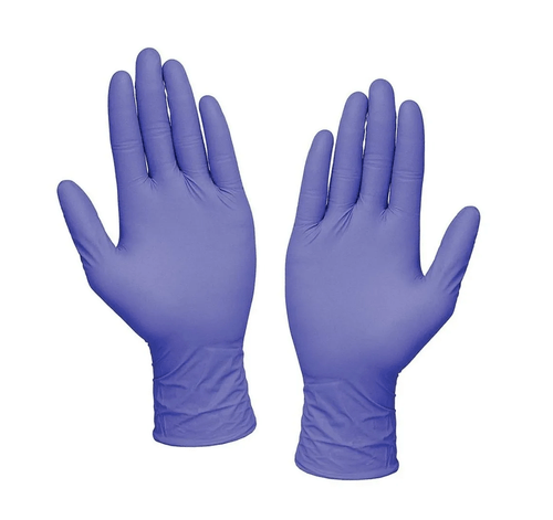 Guantes Descartables Nitrilo Lavanda Grandes X 100 Un.