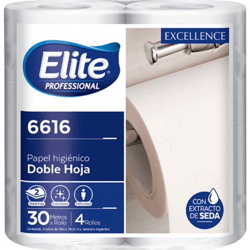 Papel Higienico Elite Doble Hoja 30 Mts. 4 X 10 Un. (6616)