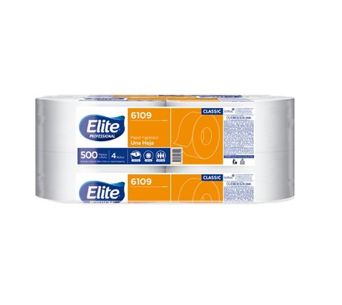 Papel Higienico Elite Classic S/H 500 Mts. X 4 Un. (6109)