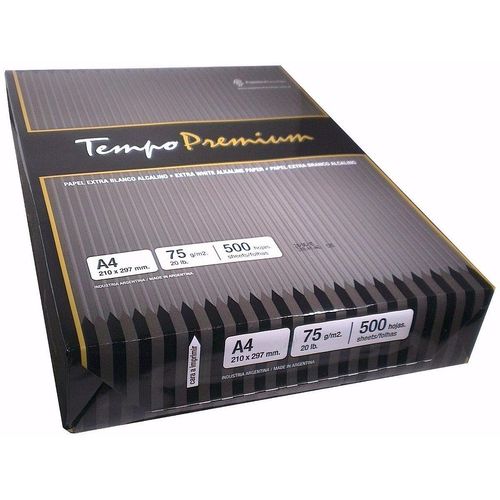 Resma Tempo Premiun A4 75 Grs. X 500 Un.