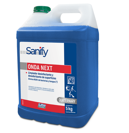 Onda Next Sanify X 5 Lts Detergente Desinfectante Con Amonios De 5ª