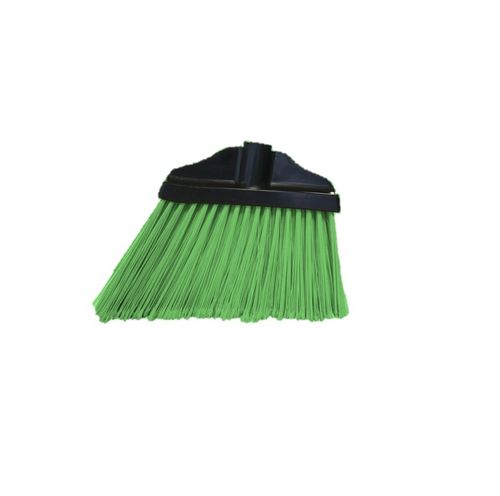 Escoba Angular Pvc Punta Plumada Verde (2040G) Italimpia