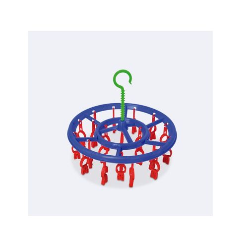 Tender Plastico Para Ropa Colgante 24 Broches Redondo (4555)