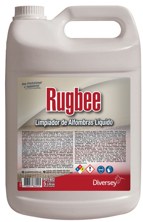 Limpiador De Alfombras Y Tapizados Rugbee X 5 Lts.