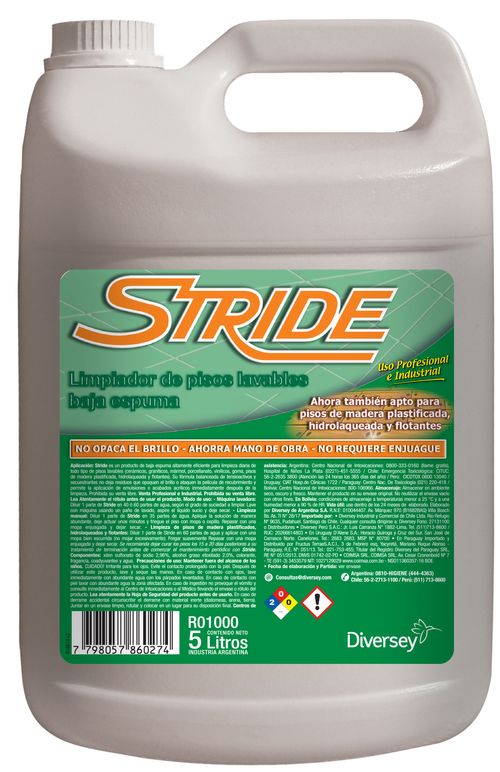 Stride Limpiador X 5 Lts (Diversey)