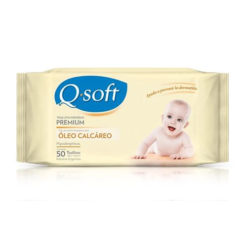 Q-Soft Toallitas Humedas Premiun  Baby Oleo Calcareo X 50 Unid