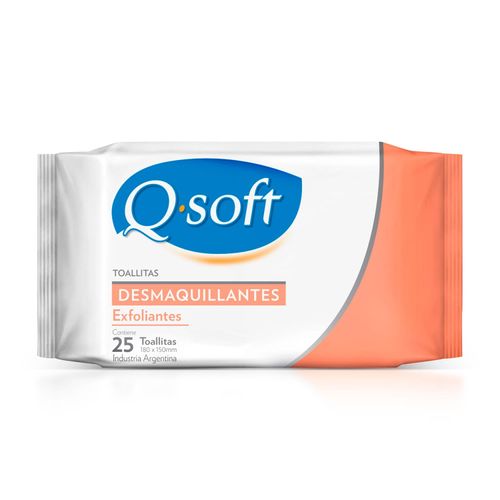 Q-Soft Toallitas Demaquillantes Exfoliante X 25 Unid
