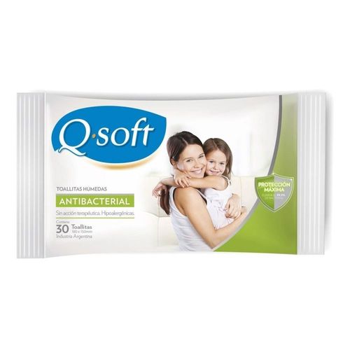 Q-Soft Toallitas Antibacteriales Para Manos X 30 Unid