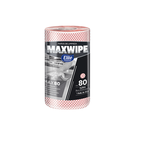 Paño Maxwipe Max 80 Rojo Rollo X 80 Unid (6390)