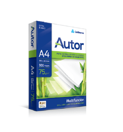 Resma Autor A4 75 Grs. X 500 Un.