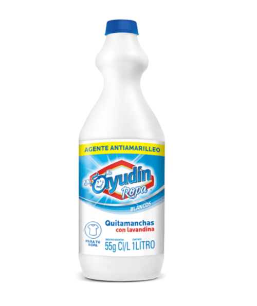 Ayudin Quitamanchas Con Lavandina Ropa Blanca 55 Grs X 1 Lt.