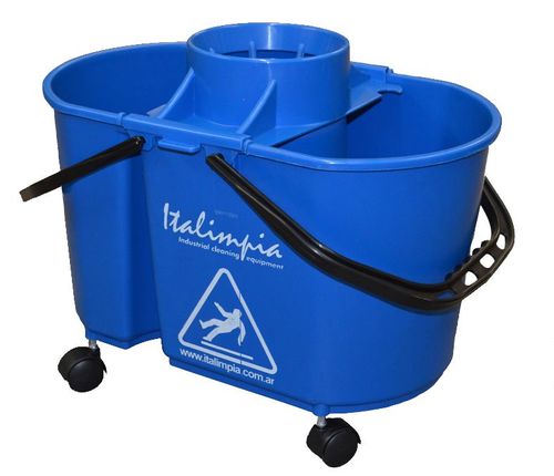 Balde Gemini Azul Con Ruedas 20 Lts. Italimpia (2059B)