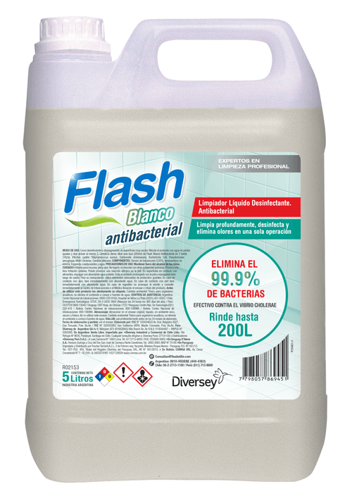 Flash Blanco Antibacterial Desinfectante X 5 Lts.