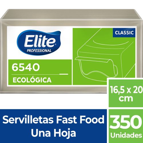 Servilleta Elite Fast Food Plus Eco Sh (6540) 24 X 350 Unid