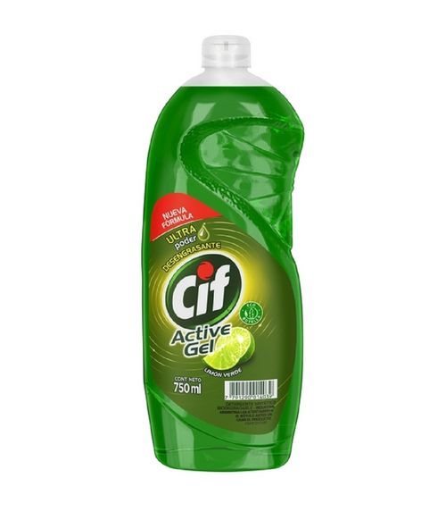 Cif Active Gel Detergente Limon Verde X 750 Cc.