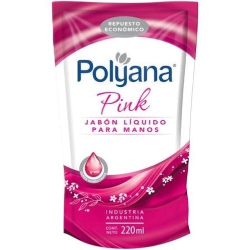 Jabon Liquido Para Manos Polyana Pink X 220 Ml Doy Pack