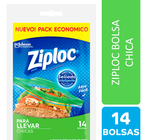 Ziploc Bolsa Llevar Chica X 14 Unid