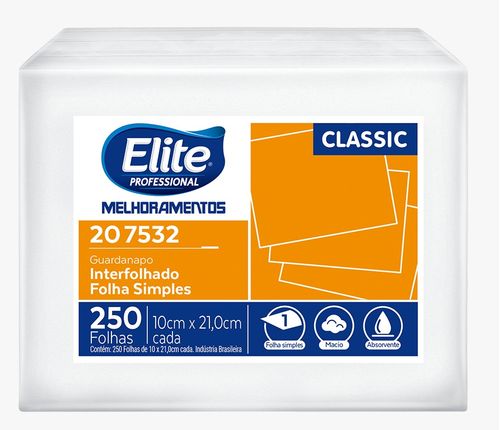 Servilletas de Papel Intercaladas ELITE PLUS SH 72 PAQ X 250 UNID (6523)