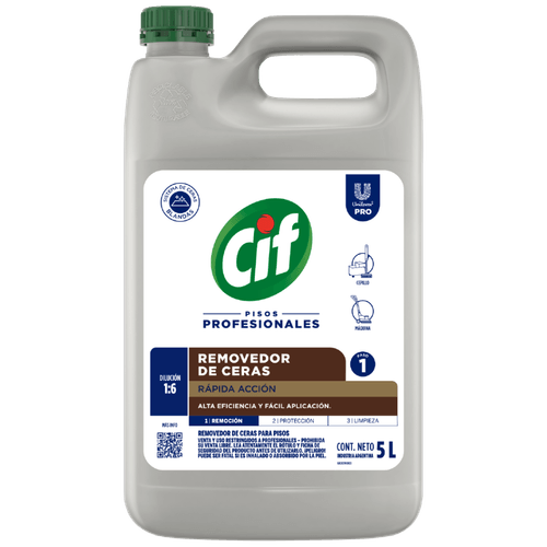Removedor De Cera Para Pisos Cif X 5 Lts