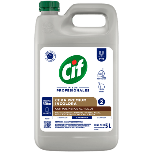 Cera Para Pisos Premium Incolora Cif X 5 Lts