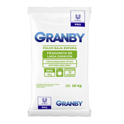 Jabon En Polvo Baja Espuma Granby X 10 Kg