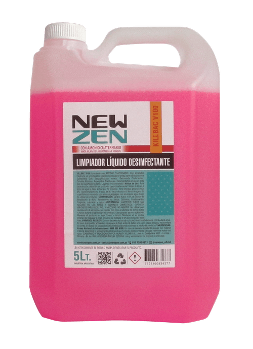 Limpiador Desinfectante Kill Bac X 5 Lts New Zen
