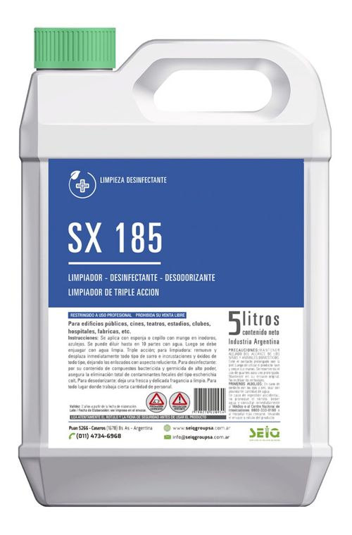 Quitasarro Desinfectante Sx185 X 5 Lts Seiq