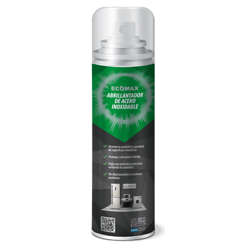 Abrillantador De Acero Inoxidable Aerosol Ecomax X 260 ml.