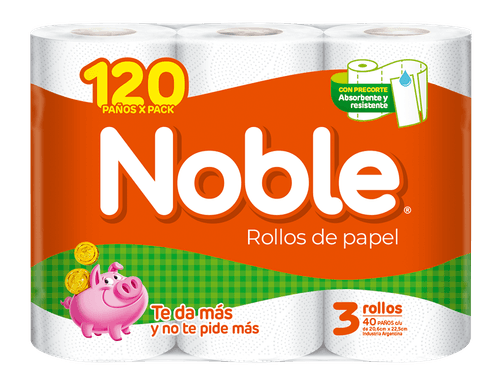 Rollos De Cocina Por Bolsón De 30 Unid Noble 40 Paños