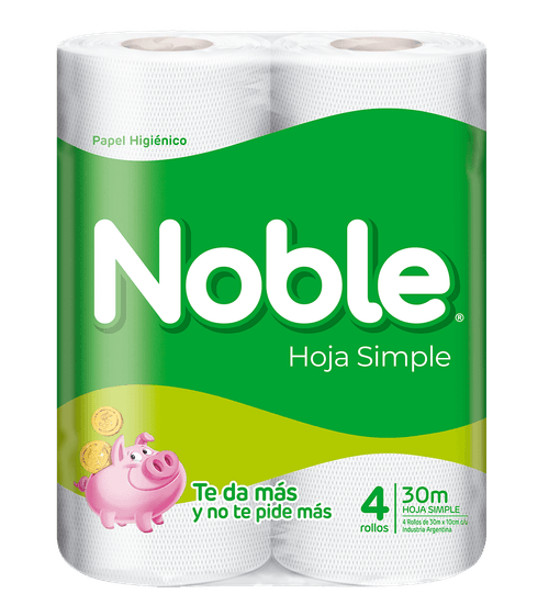 Papel Higienico Por Bolson De 48 Unid Noble 30 Mts Hoja Simple