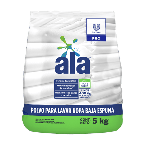 Jabon En Polvo Baja Espuma Ala X 5 Kg
